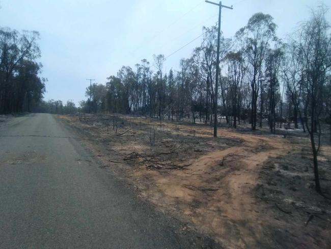 Fire ripped through Millmerran Downs on Monday afternoon, destroying several structures, including two homes.