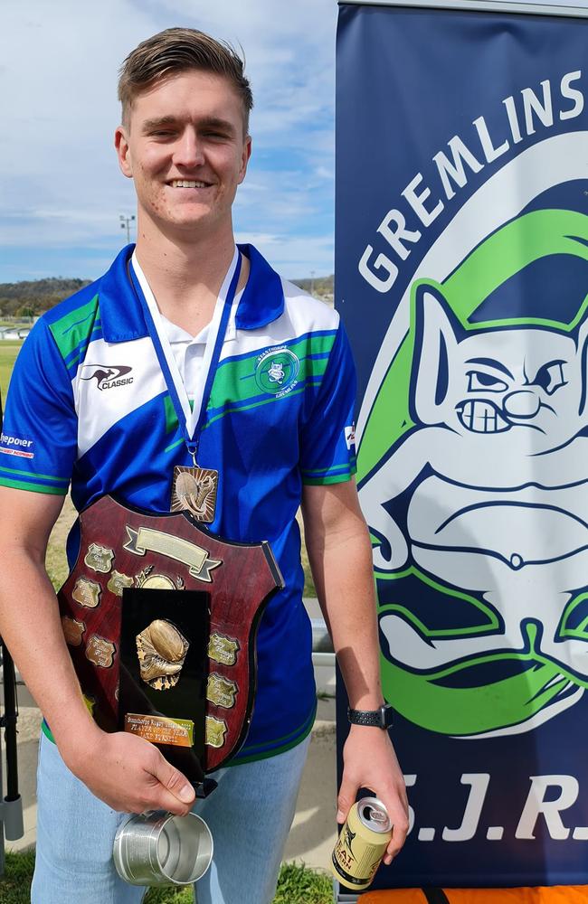 Stanthorpe Gremlins star fullback Jake Burnell was awarded player of the year for 2022. Photo: Contributed