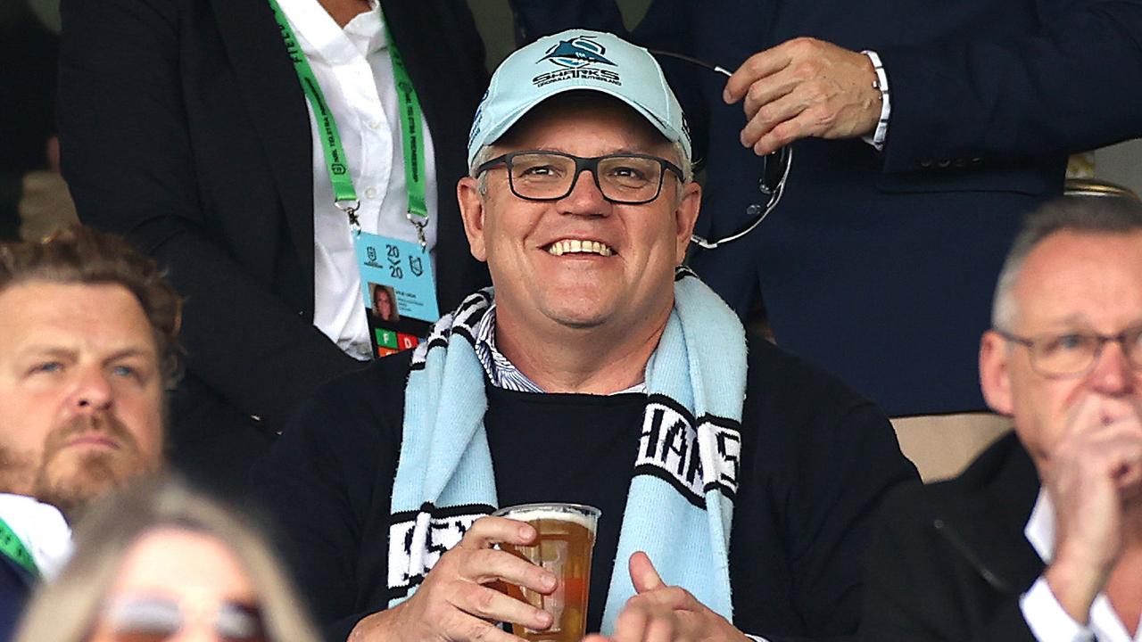 Colbert brought up the rumour that Mr Morrison soiled himself in a McDonald’s after the Cronulla Sharks lost a grand final. The PM has denied this on radio. Picture. Phil Hillyard