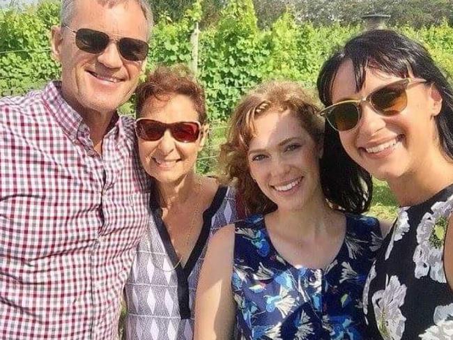 Lars, Vivian, Annabelle and Jessica Falkholt on Christmas Day. Picture: Facebook/Home and Away