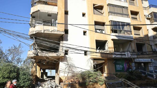 Pro-Iran broadcaster Al-Mayadeen said an Israeli strike hit an office it had vacated in Beirut. Picture: Anwar Amro / AFP