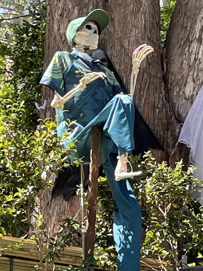 Olympic Break Dancer "Rachel Gunn" Raygun has been spotted as a Halloween decoration in Sydney. Picture: Supplied