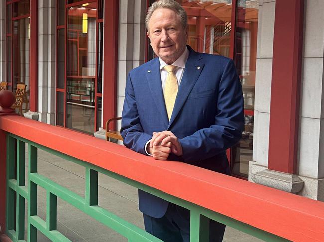 Fortescue executive chairman Andrew Forrest at BeijingÃ¢â¬â¢s Tsinghua university on Tuesday. Credit: Supplied