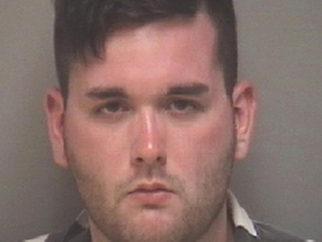 James Alex Fields Jr has been charged with second-degree murder and other counts after authorities say he rammed his car into a crowd of protesters where a white supremacist rally took place. Picture: Albemarle-Charlottesville Regional Jail/AP