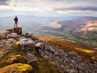 View over Brecon Beacons National Park.