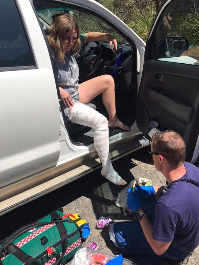 A woman is lucky to be alive after she was bitten by a brown snake in Woronora in Sydney's south in November 2018. Picture: Graham Huckel