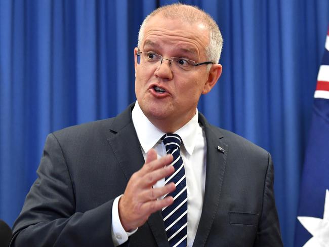 Prime Minister Scott Morrison has stepped up his attack on One Nation officials who claimed they were drunk when they were caught on camera seeking donations from the US gun lobby. Picture: AAP