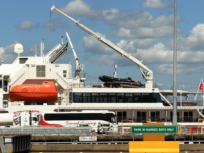 Covid Cruise docks in Darwin. Picture: (A)manda Parkinson