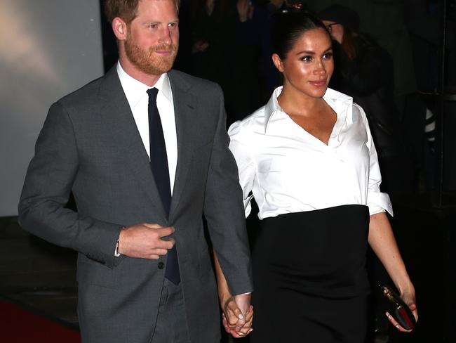 A very pregnant Meghan, Duchess of Sussex is taking back control when it comes to headlines, say royal experts. Picture: Trevor Adams/MatrixPictures.co.uk 