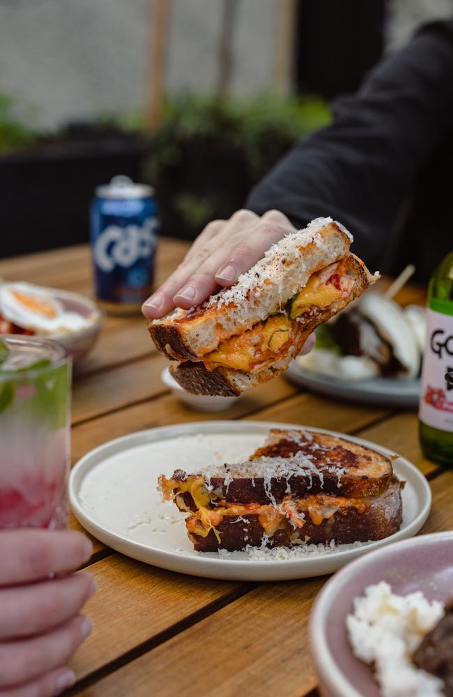 Anju's Kimchi 3 Cheese Melt at In The Hanging Garden. Pic: Dearna Bond/ DarkLab, Hobart, Tasmania, Australia.