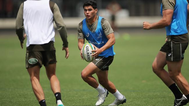 Rookie five-eighth Noah Lolesio may get another chance for the Wallabies in what is effectively a dead-rubber Test against Argentina Picture: Getty Images