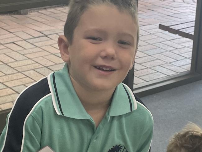 Hudson was all smiles on his first day at Ranfurly Primary School. Picture: Stuart Kavanagh