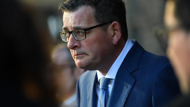 Victorian Premier Daniel Andrews refused to talk about the text messages.