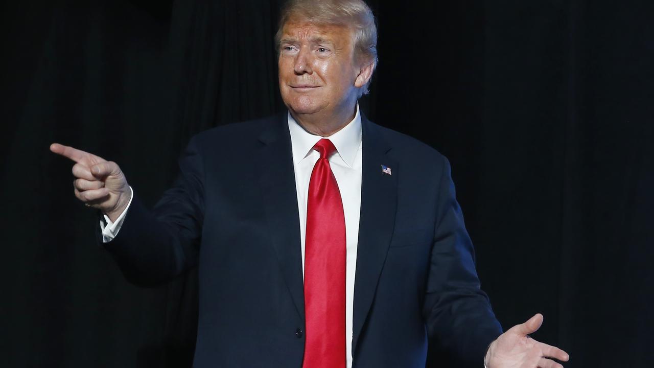 President Donald Trump at the Dream City megachurch. Picture: Ross D. Franklin/AP