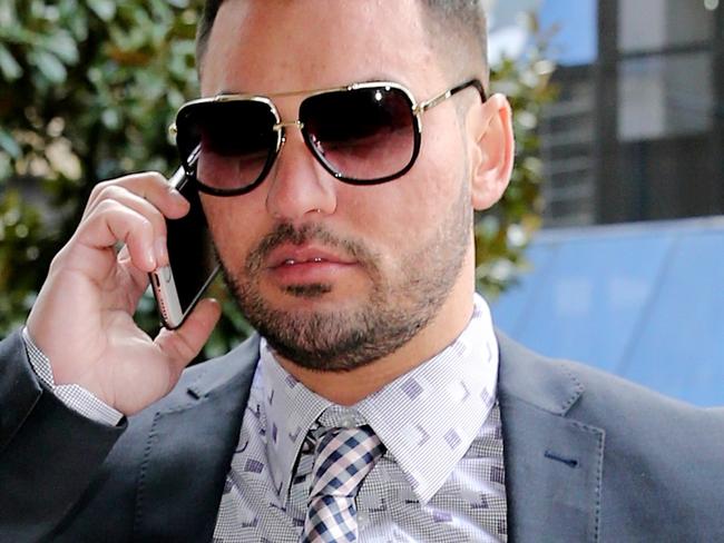 Salim Mehajer arriving at Downing Centre Court.