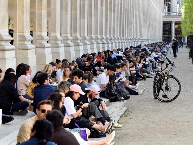 As Europe struggles amid the coronavirus, Parisians have been out in force amid new lockdowns. Picture: AFP