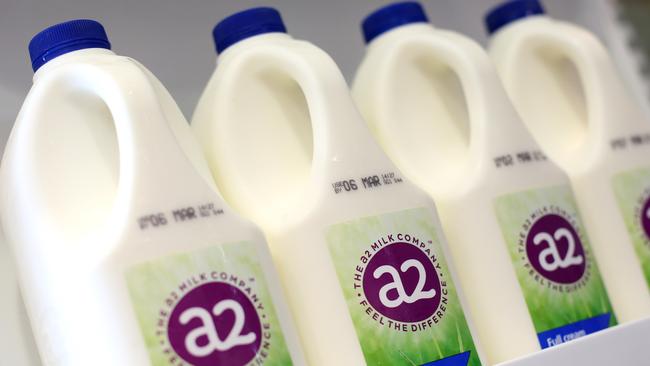 A2 Milk is expected to announce its revised earnings on Monday morning. Picture: AAP/Danny Casey.