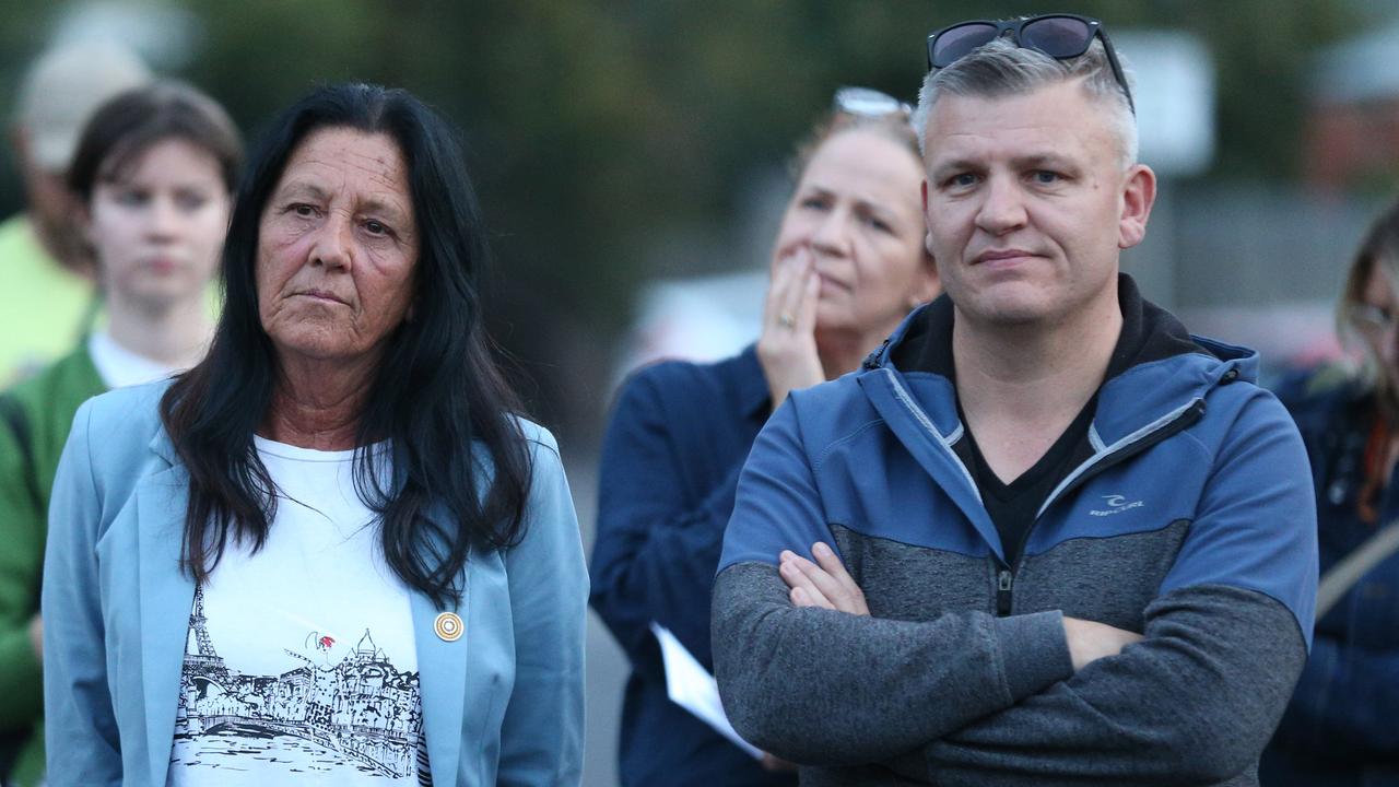 Geelong MP Christine Couzens and South Barwon MP Darren Cheeseman at an Australian Services Union-organised protest in 2023. Picture: Mark Wilson.