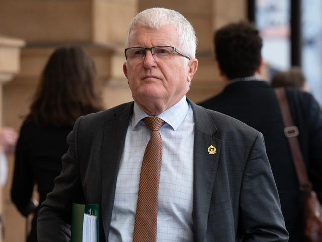 ADELAIDE, AUSTRALIA - NewsWire Photos August 1, 2023: Detective Superintendent Des Bray at District Court where he gave evidence in the De Ieso murder trial.  Picture: NCA NewsWire / Naomi Jellicoe