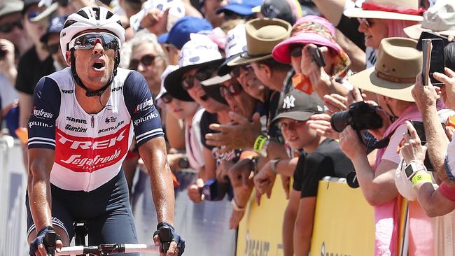 CYCLING - Tour Down Under - Be Safe Be Seen Stage 6 - 26/01/20 - McLaren Vale to Willunga Hill Richie Porte - lost the battle but won the war as he came in second on Willunga Hill - but Won the Ochre Jersey Picture SARAH REED