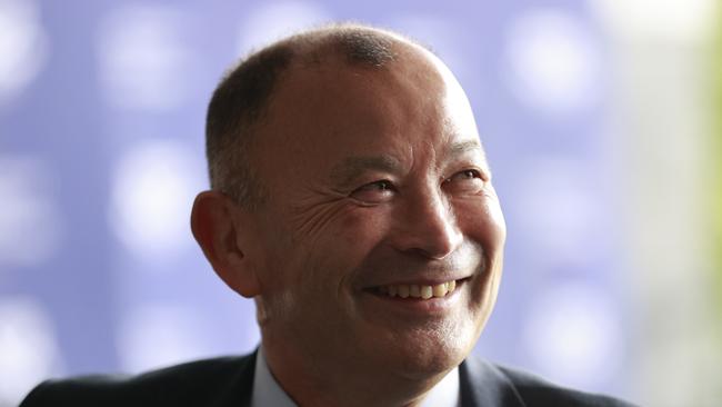 DAILY TELEGRAPH. JANUARY 31, 2023. Pictured at Matraville Sports High School today is new Wallabies head coach Eddie Jones during a press conference to announce his appointment. Picture: Tim Hunter.