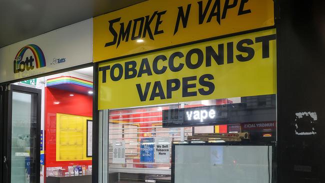 A leading public health expert has slammed retailers' calls for vapes containing nicotine to be sold from behind the counter as usage continues to rise. Picture: NCA NewsWire / Ian Currie