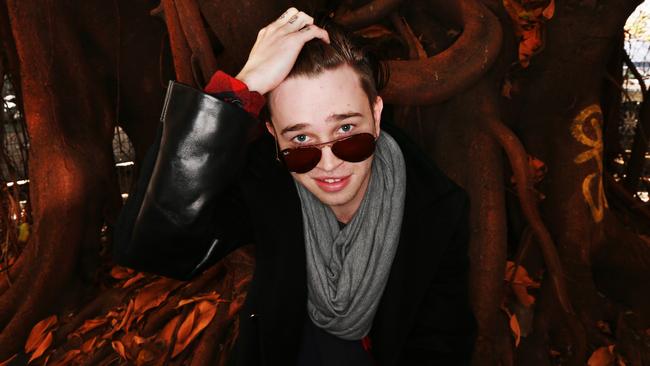 Former X Factor winner Reece Mastin pictured in Surry Hills ahead of his Wolf in the Woods tour and release of his new single. Picture: Toby Zerna