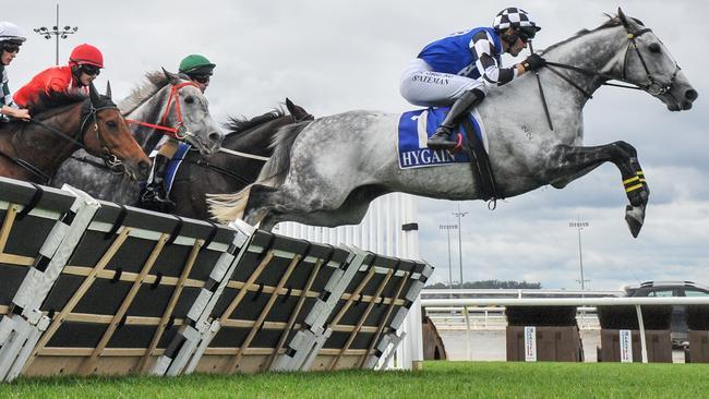 Saunter Boy surging to victory at Pakenham. Picture: Racing Photos