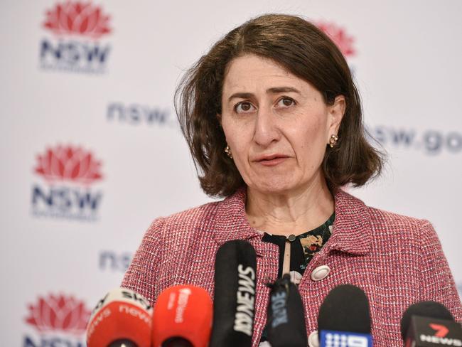 NSW Premier Gladys Berejiklian announced 415 new cases today. Picture: Flavio Brancaleone