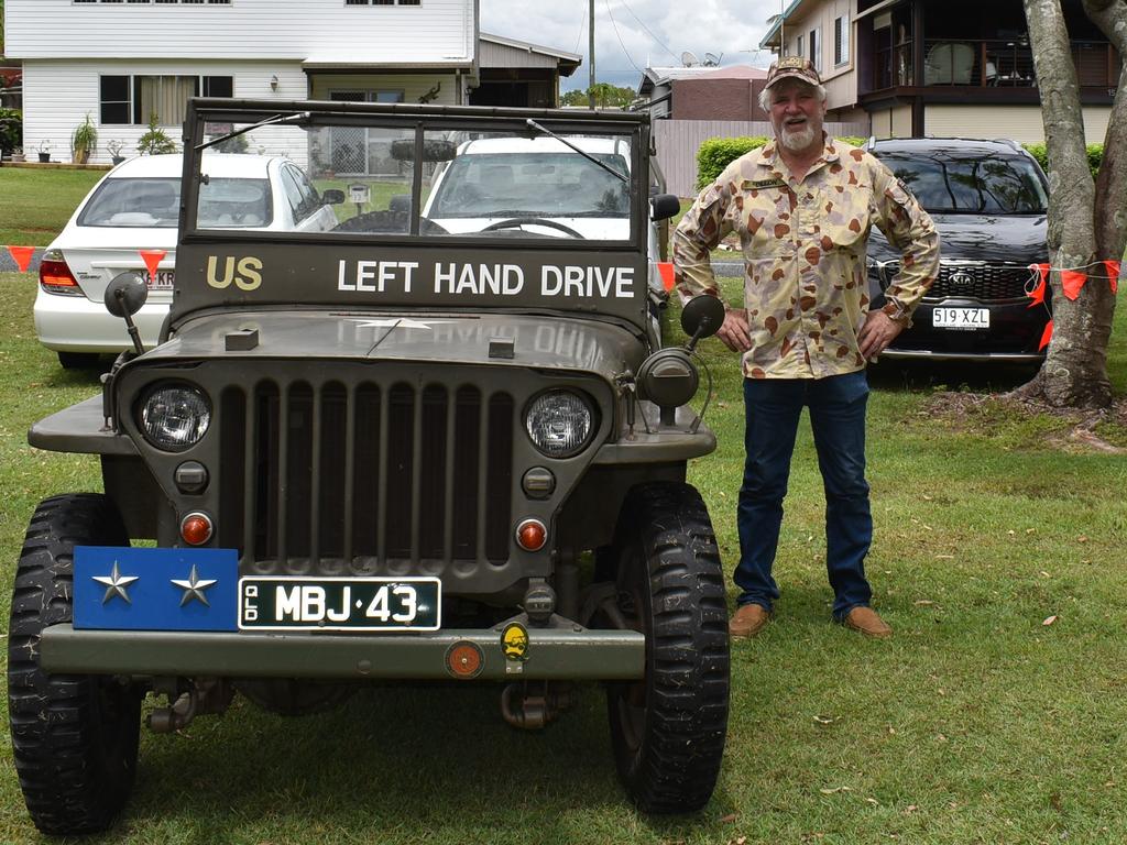 Pat Dillon with his Army Jeep at St Helens Australia Day Celebration, January 26, 2022. Picture: Madeleine Graham