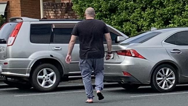 Former Senior Constable Glenn Larrain leaves Taree court on March 28.