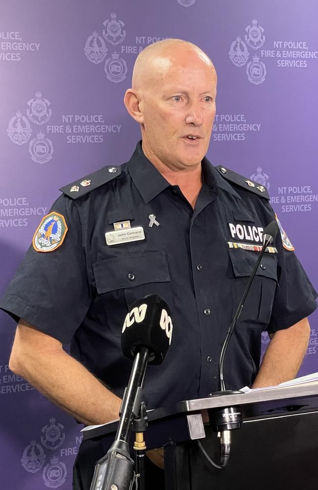 NT Police Superintendent John Ginnane . Picture: News Corp Australia