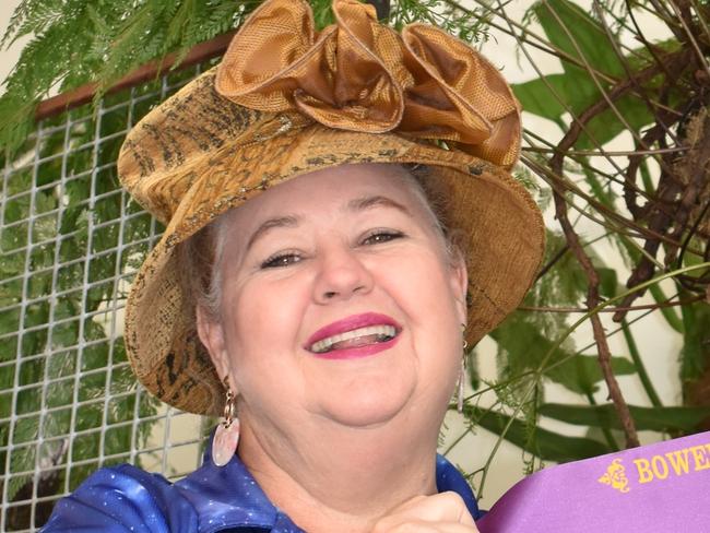 Fiona Radcliffe with her Champion Hanging Basket - a haresfoot fern she 'rescued' from her mother's garden. Picture: Kirra Grimes