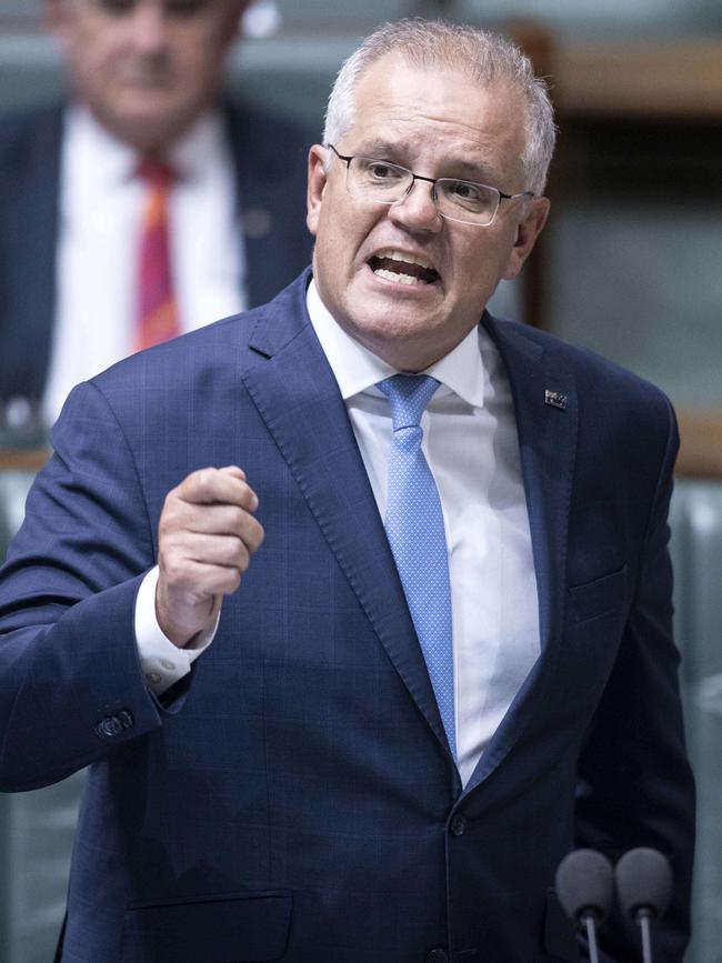 Scott Morrison in the House of Representatives in Parliament House, Canberra. Picture: Gary Ramage