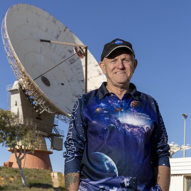 Carnarvon Space and Technology Museum volunteer Ross Hall. Picture: Jon Gellweiler/news.com.au