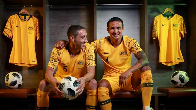 Milligan and Tim Cahill both were picked for four World Cups. Picture: Toby Zerna