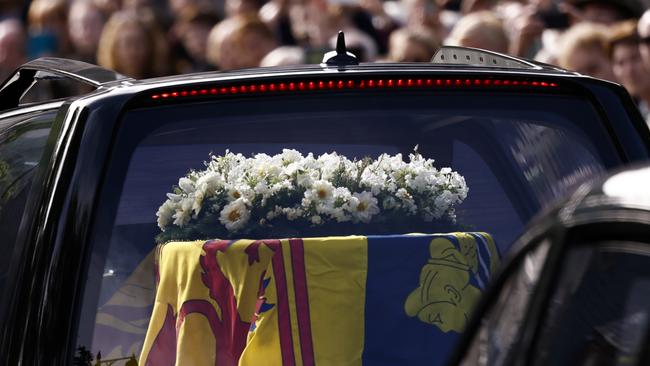 The Queen’s coffin has left Balmoral. Picture: Jeff J Mitchell/Getty Images