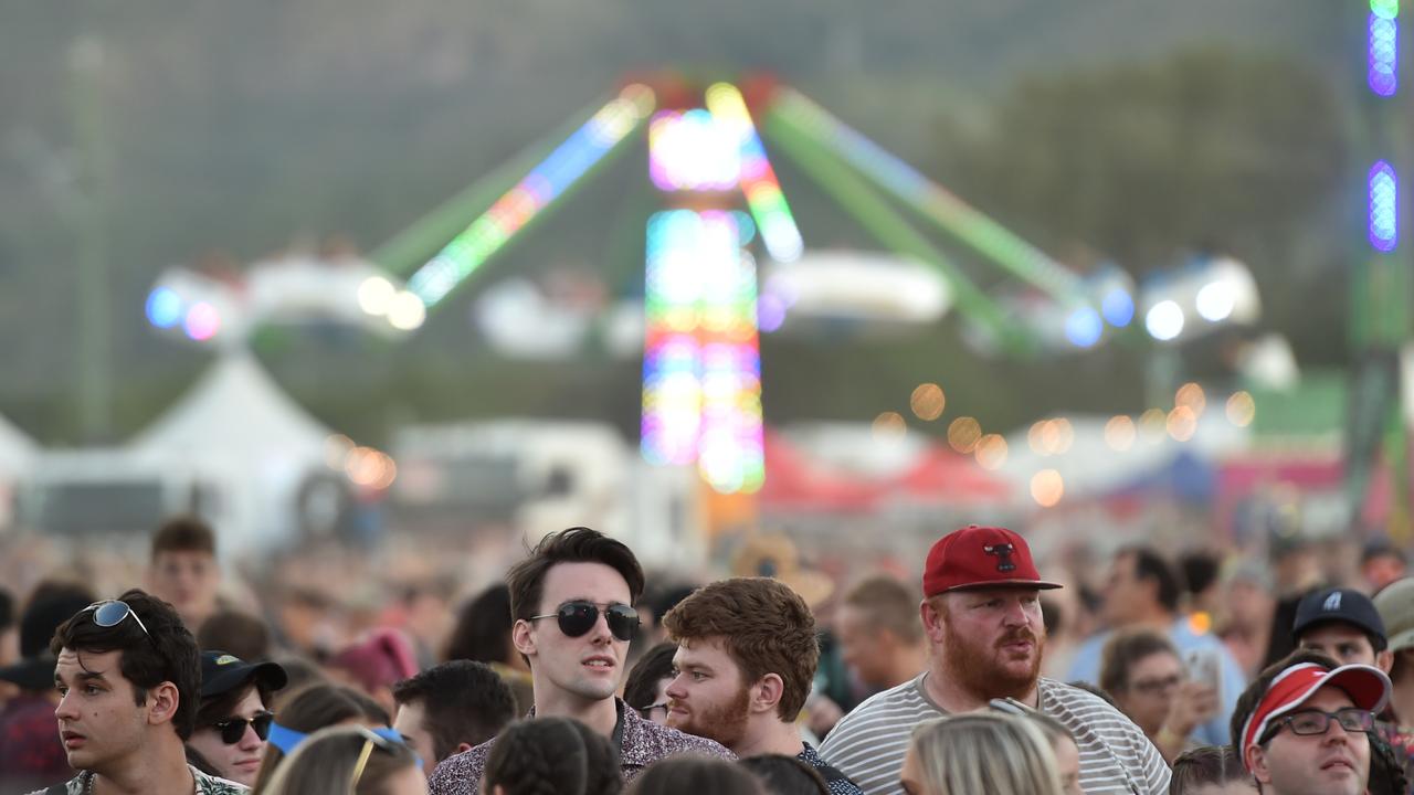 Townsville Groovin the Moo. Part of the crowd in front of the main stage. Picture: Evan Morgan