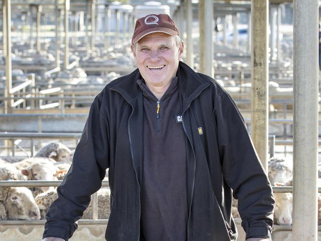 LIVESTOCK: Bendigo Sheep and Lamb salePICTURED: Geoff Hampson from Pyramid Hill selling 54.Picture: Zoe Phillips