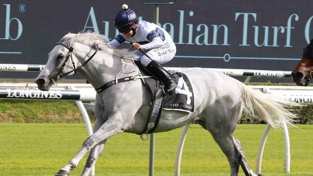 Rachel King and Greysful Glamour winning the 2020 Villiers Stakes at Royal Randwick, Dec 12, 2020. Picture: Grant Guy