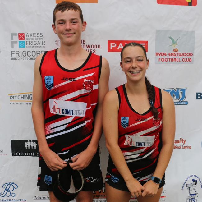 Ryde Eastwood Hawks club captains Noah Golds and Keona Galea. Picture: Supplied