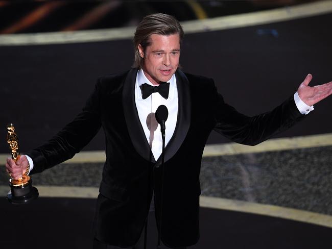 Brad Pitt picked up his first Academy Award for acting. Picture: Getty Images