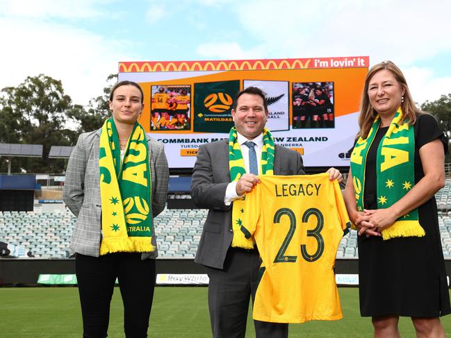 Johnson and FA’s attention now turns to the women’s World Cup in 2023. Picture: Mark Metcalfe/Getty Images for Football Australia