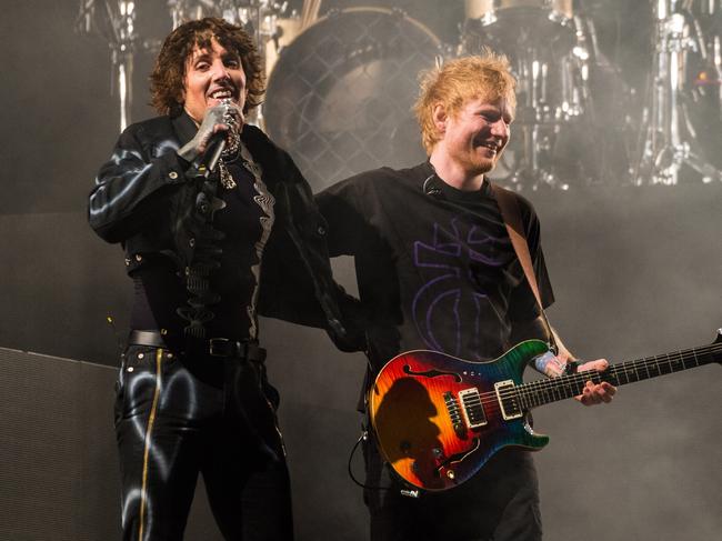 Sykes and Ed Sheeran performing at Reading Festival in 2022. Picture: Joseph Okpako/WireImage