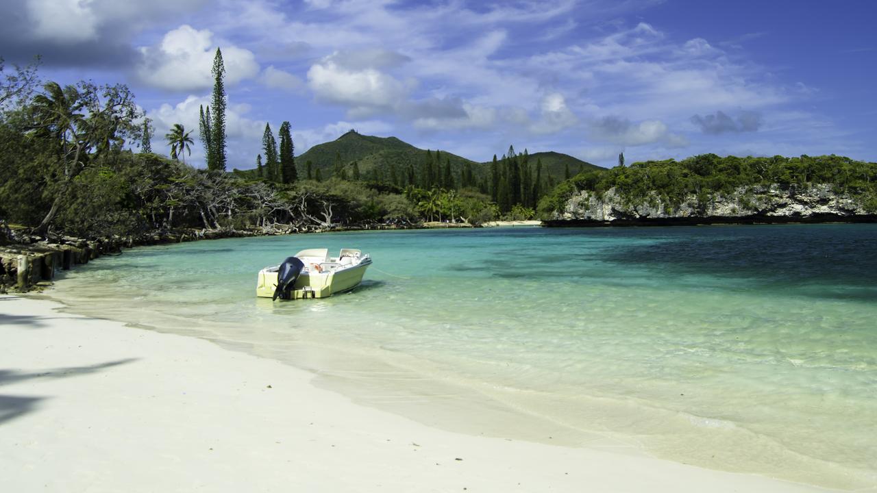 Beautiful beach on the Isle of Pines, New Caledonia.