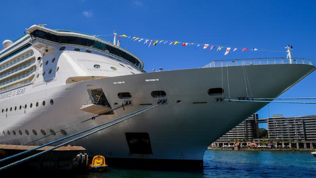 Radiance of the Sea, a Royal Caribbean International cruise ship, in Sydney last October. Picture: AAP