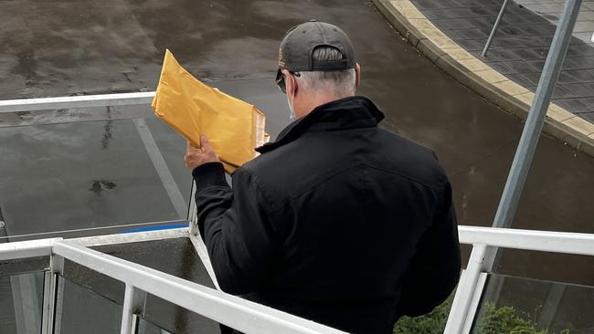 Chief Petty Officer Benjamin Seaman leaves the Defence Force Magistrates Court in Canberra on January 30 2023.