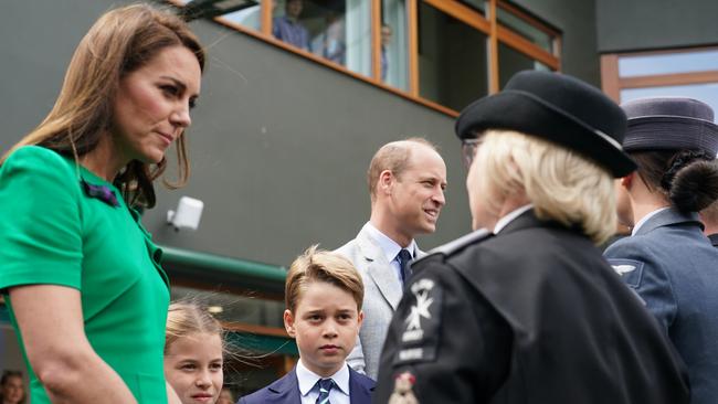 The royals speak to British servicewomen. Picture: Victoria Jones/Getty Images