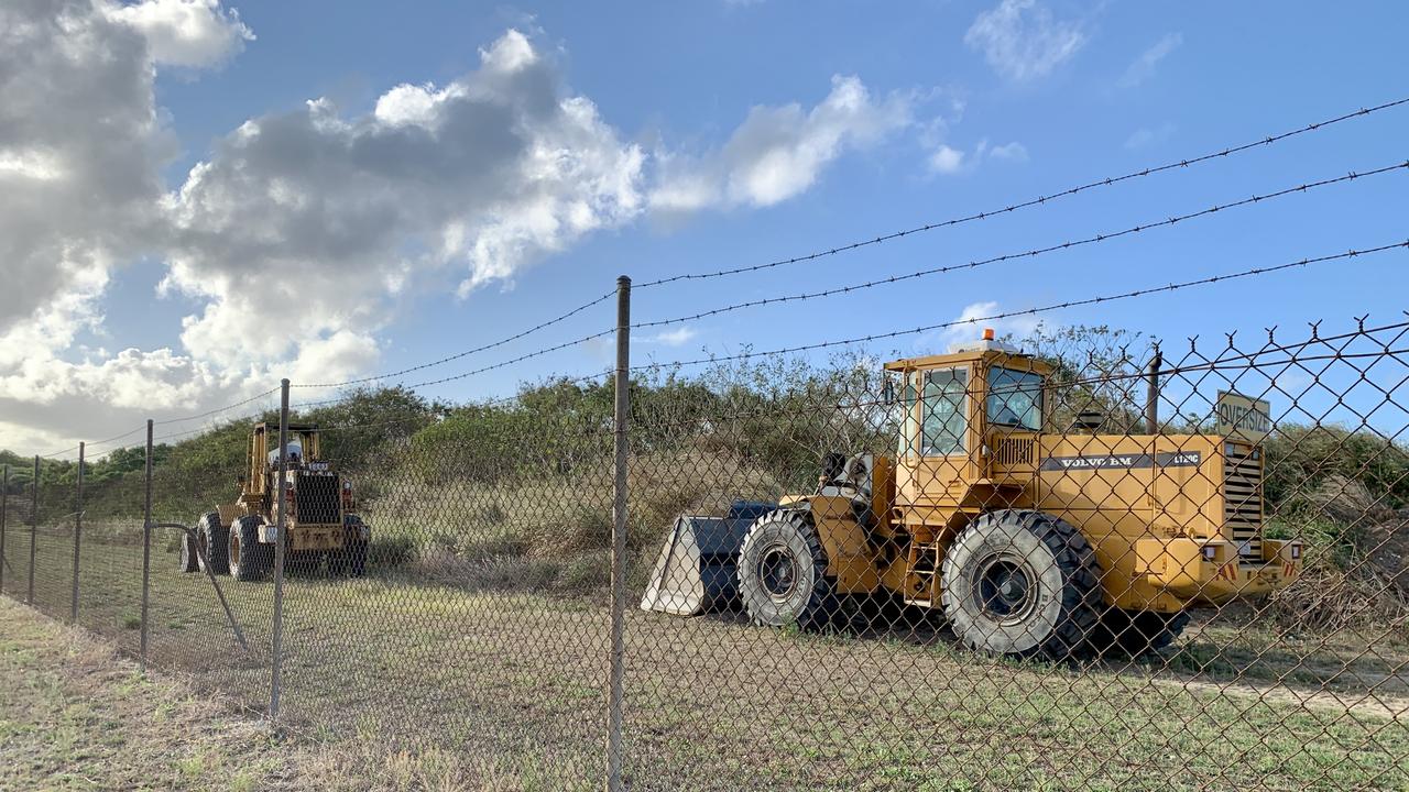 Equipment used in the sand quarry off Edmund Casey Dr. Picture: Rae Wilson