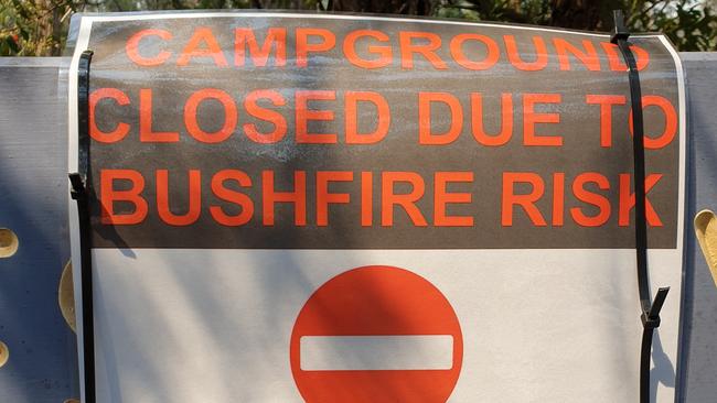 Blackheath Glen Reserve on Megalong Road is closed due to bushfire risk but Megalong Valley Public School, on the same street, stayed open today.